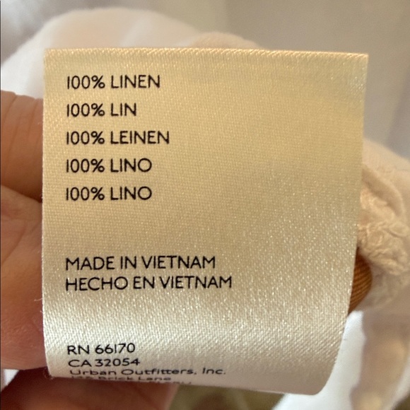 Pilcro 100% linen White Button-Up Linen Shirt size Large - Picture 5 of 6